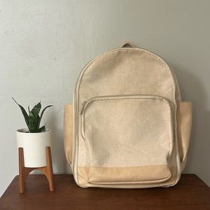 BEIS beige travel backpack - like new!